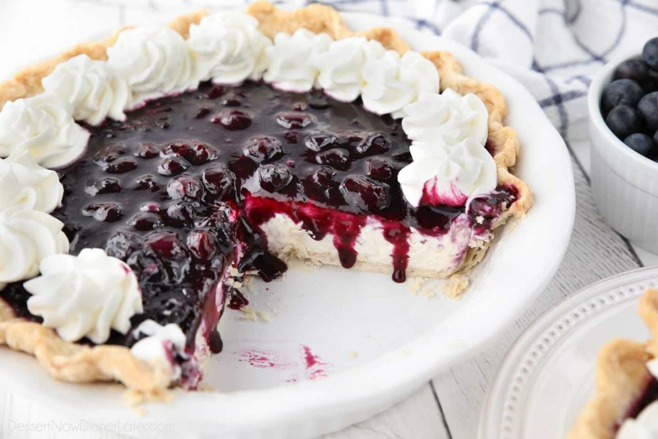 Blueberry Cream Cheese Pie | Dessert Now Dinner Later